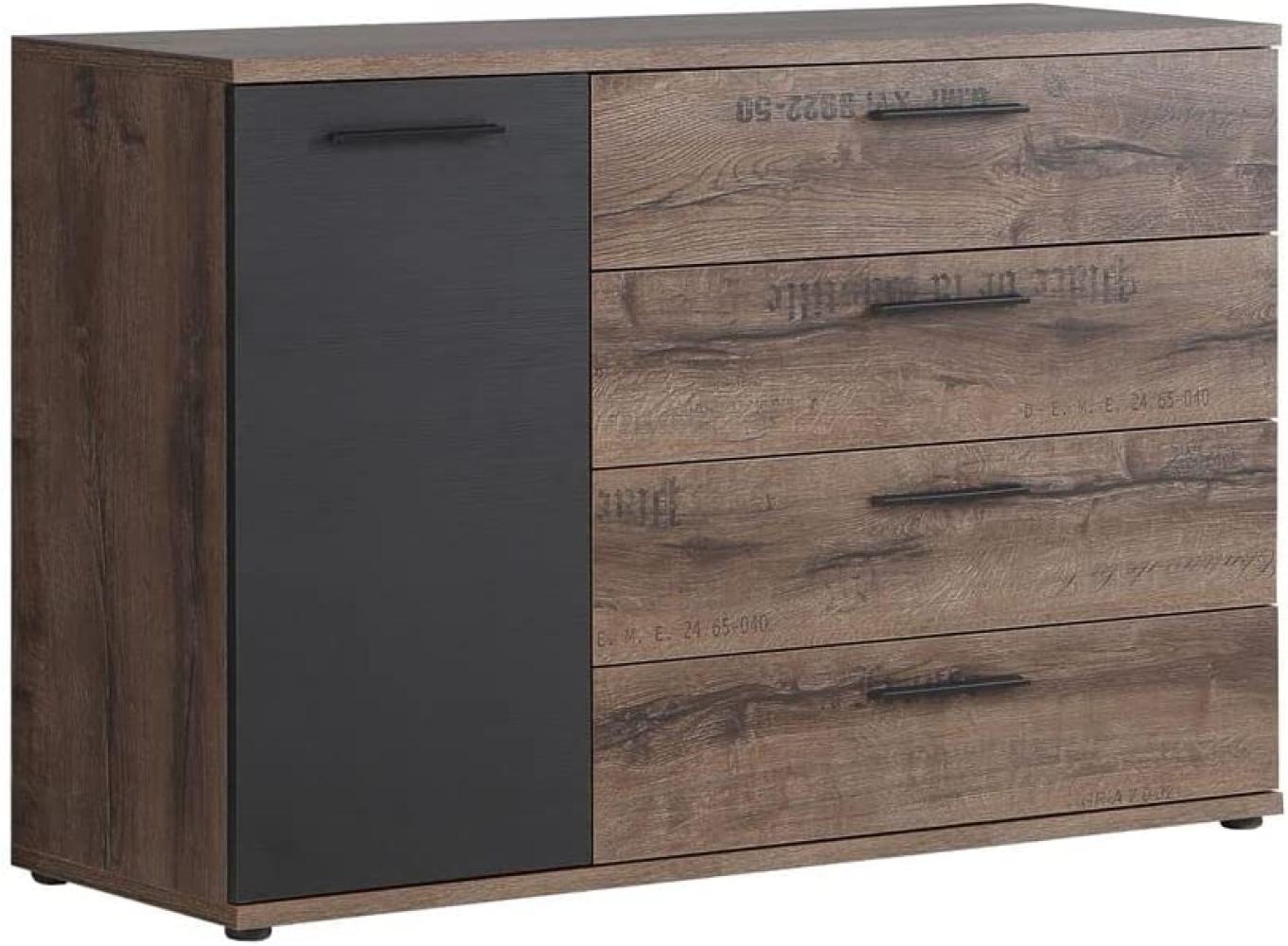 Kommode Joyce 4 Schlammeiche 125x83x42 cm Schubkastenkommode Schrank Bild 1