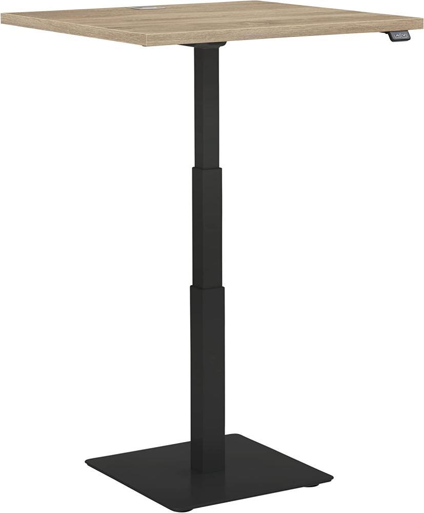 Schreibtisch >EDJUST< (BxHxT: 80 x 127 x 80 cm) in Metall anthrazit - Sonoma-Eiche Bild 1