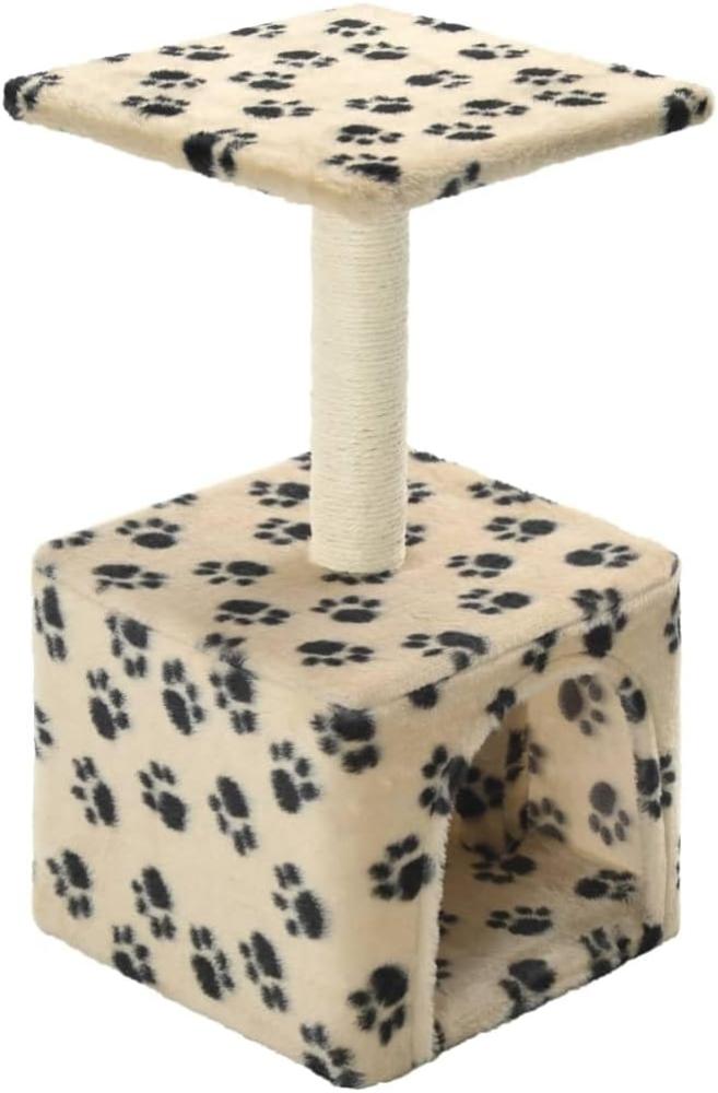 vidaXL Katzen-Kratzbaum Sisal 55 cm Beige Pfoten-Aufdruck 170540 Bild 1