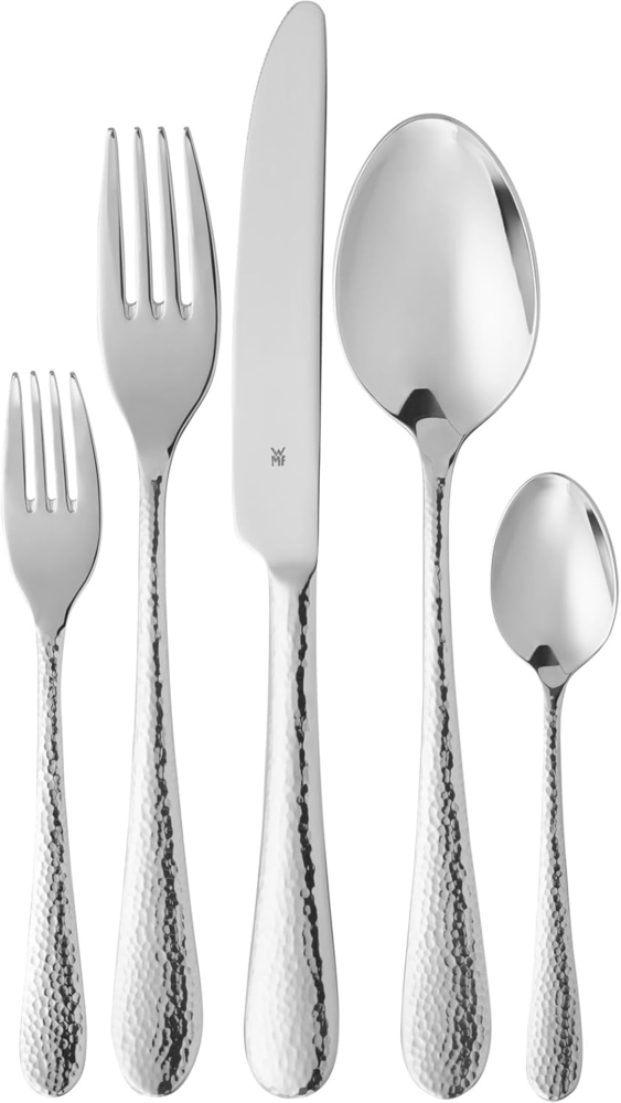 WMF Besteck-Set Sitello (60-tlg), 12 Personen, Cromargan® Edelstahl Rostfrei 18/10, geschmiedete Messer, farbecht, Wellenschliff, spülmaschinenfest Bild 1