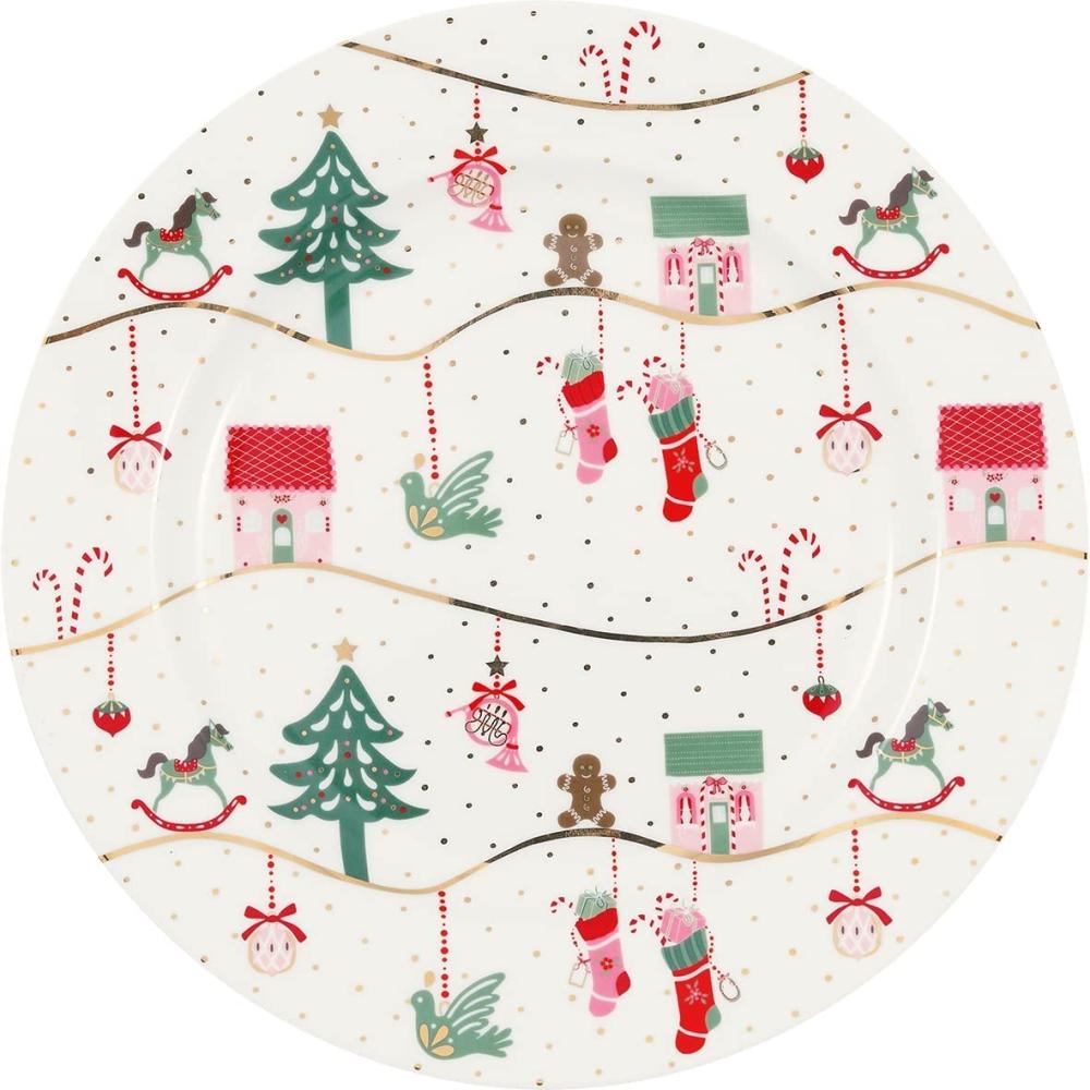 Greengate Laura christmas Frühstücksteller gold 20,5Â cm Bild 1