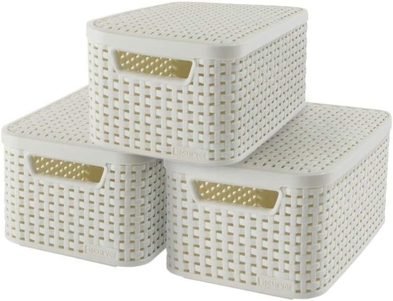 Curver Organizer STYLE Box S (Set, 3 St), Aufbewahrungsbox, creme Bild 1