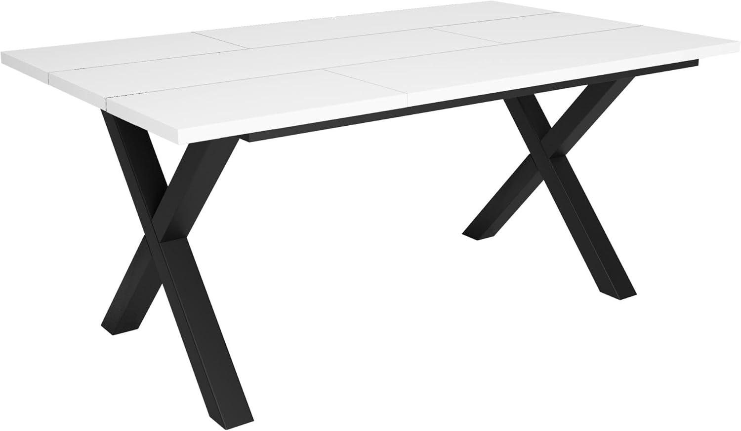 Skraut Home - Esstische | 8 Personen | 170 | Robust und stabil Dank Seiner Struktur und solide Beine | Ideal für Familienversammlungen | Weiß | Industrielles Stil Bild 1