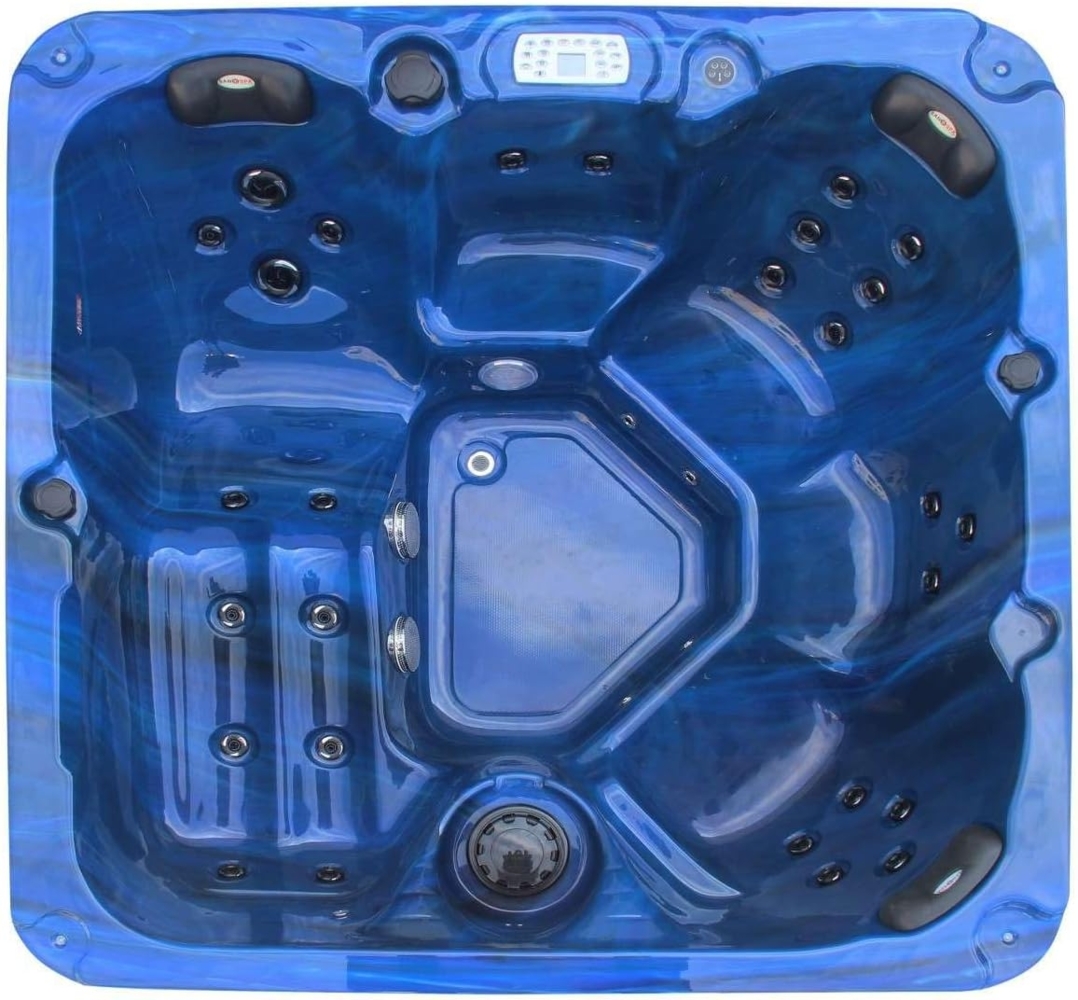 Sanotechnik Outdoorwhirlpool 'Palma' Blau inkl. Abdeckung und Stiege, 190 x 190 x 86 cm Bild 1