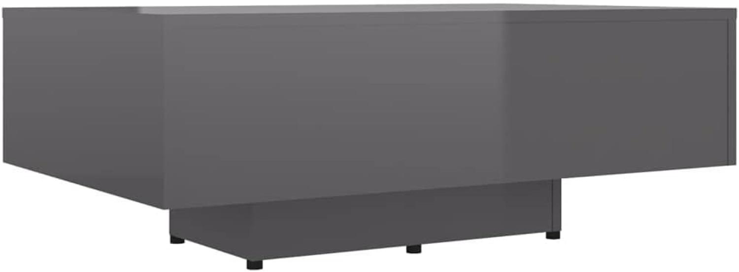 vidaXL Couchtisch Hochglanz-Grau 85 x 55 x 31 cm Spanplatte Bild 1