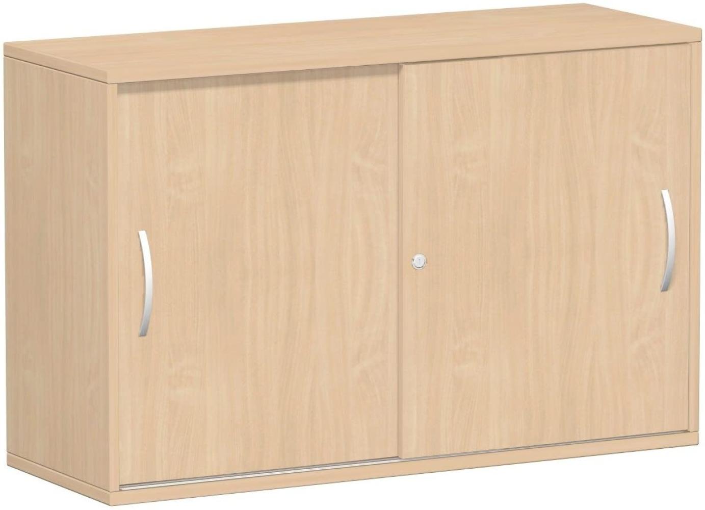 Schiebetürenschrank Oberboden 25 mm, 120x42x80cm, Buche Buche Bild 1