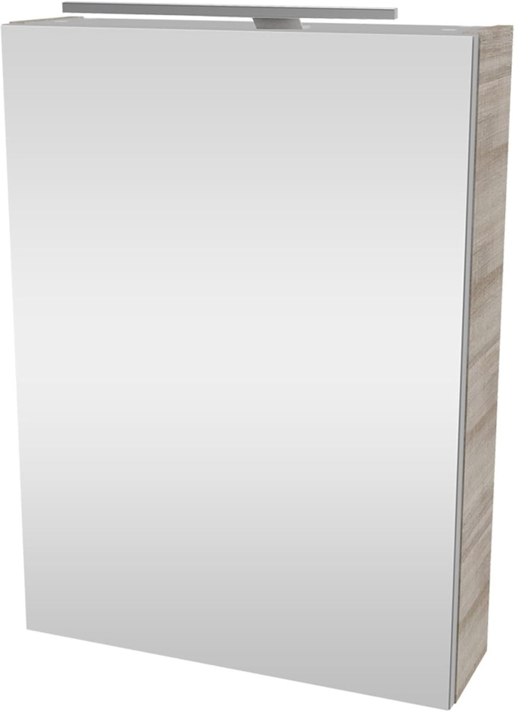 Fackelmann SBC A-VERO Gäste-WC Spiegelschrank 50 cm, Grau hell, links Bild 1