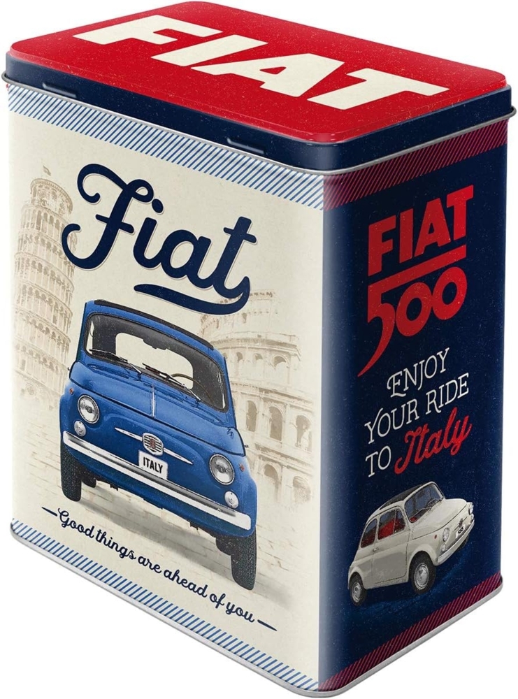 Nostalgic-Art Vorratsdose Kaffeedose Blechdose Müslidose - Fiat 500 Bild 1