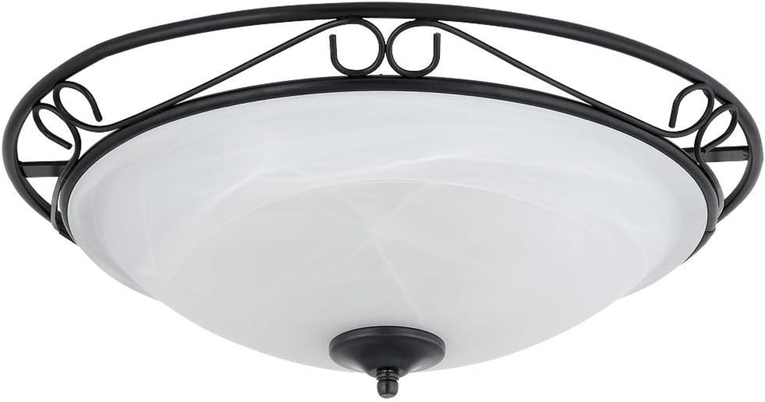 Rabalux Athen Wand & Deckenleuchte 3x E27 schwarz, weiß Alabaster Bild 1