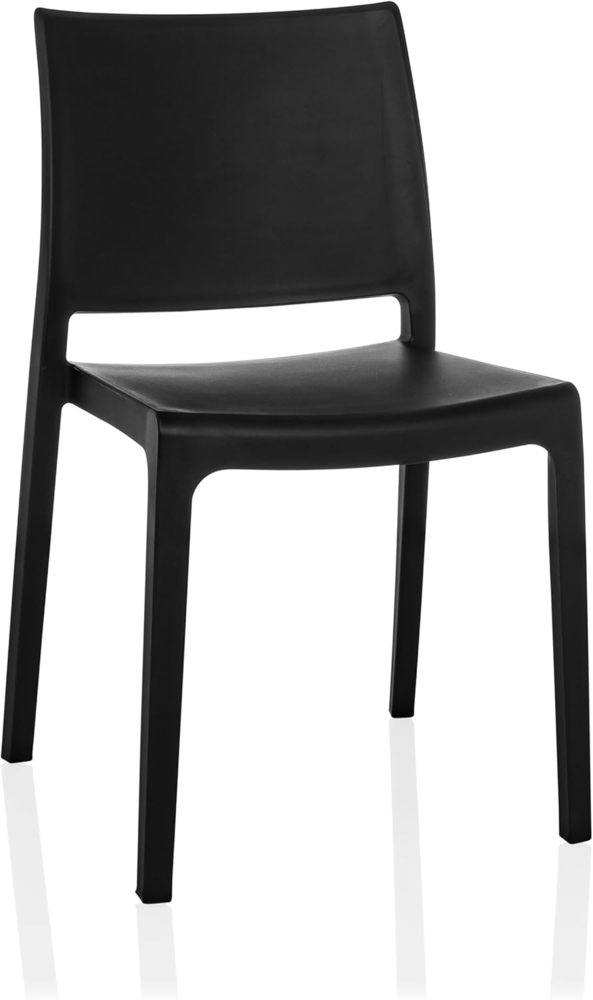 hjh LIVING Gartenstuhl Outdoor Stuhl T37 V Kunststoff ohne Armlehnen, Kunststoff Stuhl für Garten Balkon Esszimmer, stapelbar, wetterfest Bild 1