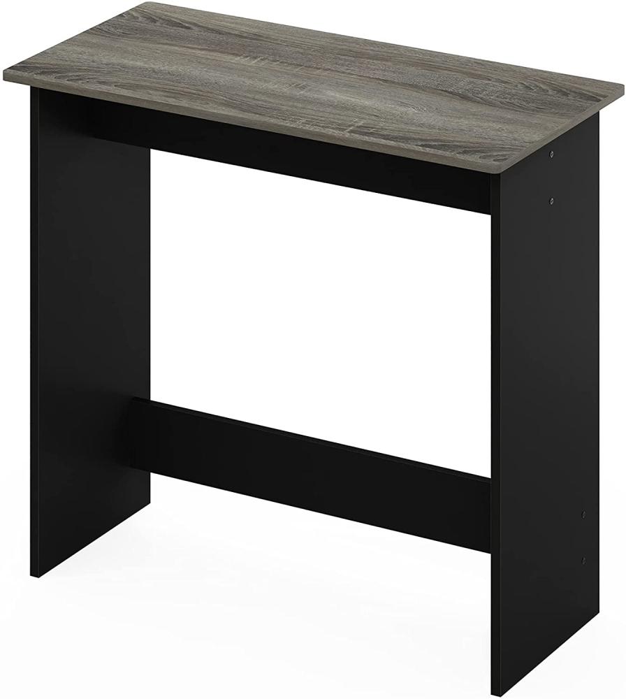 Furinno Simplistic Computertisch/Schreibtisch, Holz, Französische Eiche Grau/Schwarz, 39. 37 x 80 x 75. 57 cm Bild 1