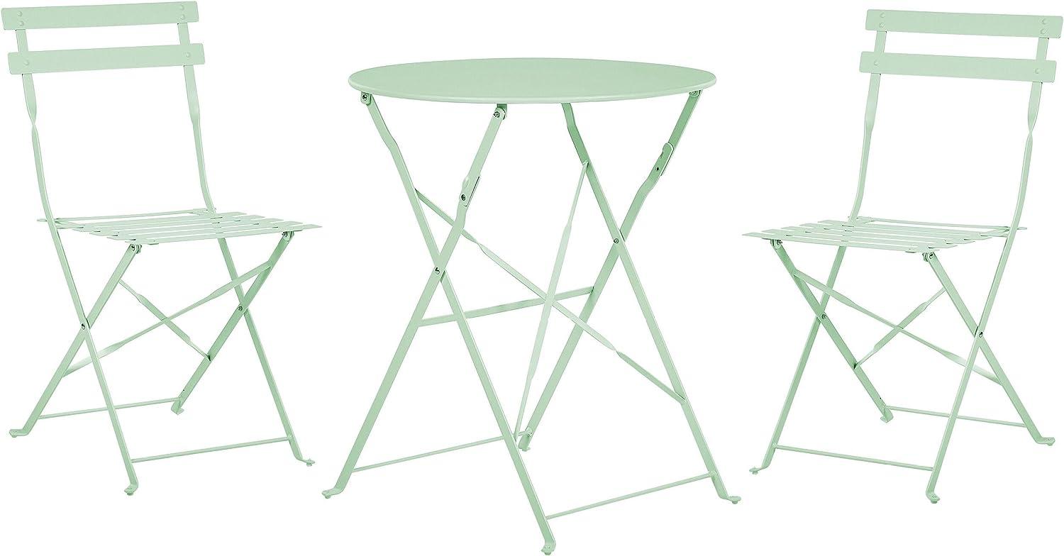 Bistro Set FIORI Metall Mintgrün Bild 1