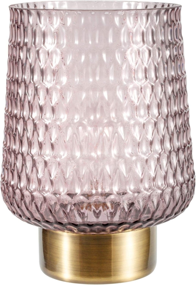 Pauleen 48135 Sparkling Glamour mobile Tischleuchte Glas Tischlampe Timerfunktion 6H Batterie Glaslampe ohne Kabel Grau Glas/Metall Bild 1