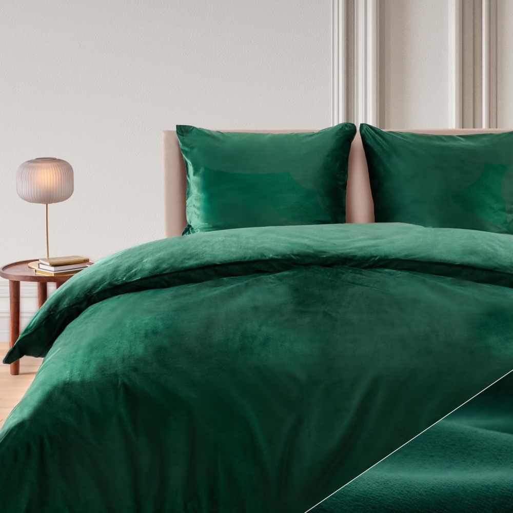 Blumtal Bettwäsche Cashmere-Touch Plüsch, warme Winterbettwäsche + Kopfkissenbezug Bild 1