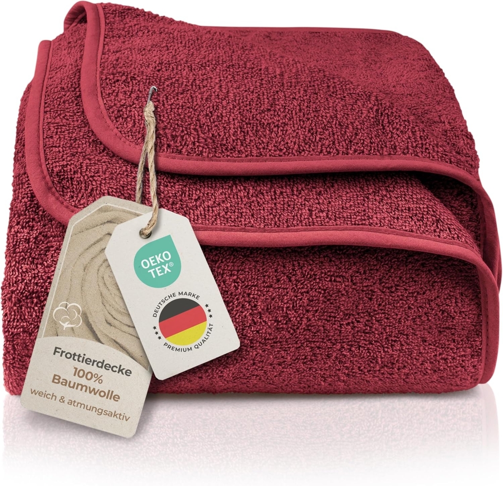 Wohndecke LAYNENBURG Frotteedecke Baumwolle 150x200 cm – Sommer & Sofa, Laynenburg, Baumwolldecke als Sommer, Bett-Überwurf, Couch-Überwurf, Sofa-Decke Bild 1