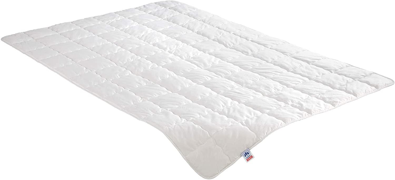 Irisette Steppbett Wasch-Seide, 60% Wildseide, 40% Baumwolle, inkl. Aufbewahrungstasche, 155x220 cm, weiß Bild 1