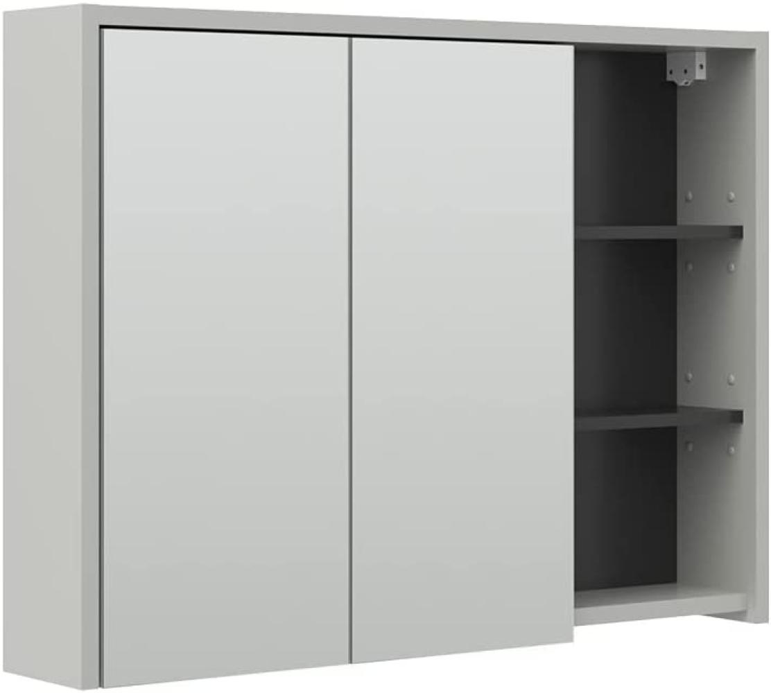 Vicco Spiegelschrank Badschrank Badezimmermöbel Viola Grau Anthrazit modern 100x75 cm Badspiegel Badezimmer Schrank Badmöbel Schranktür Schrankfach Bild 1