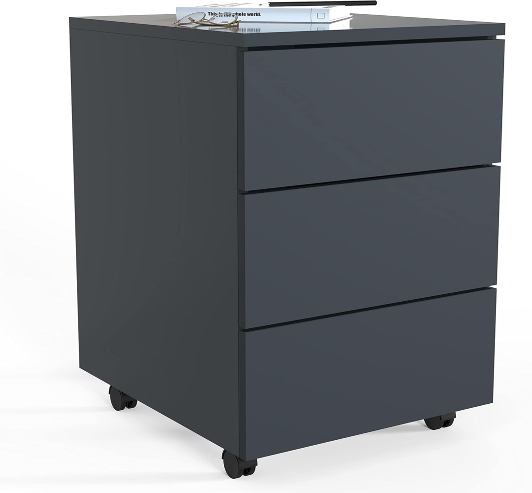 VCM Rollcontainer Dalosa 918326 Anthrazit H. 55 x B. 39 x T. 45 cm Bild 1