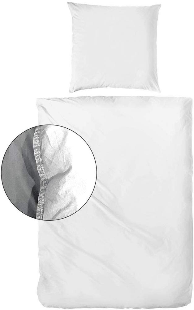 Enrico Coss Bettwäsche Stonewashed|135x200 cm + 80x80 cm| weiss Bild 1