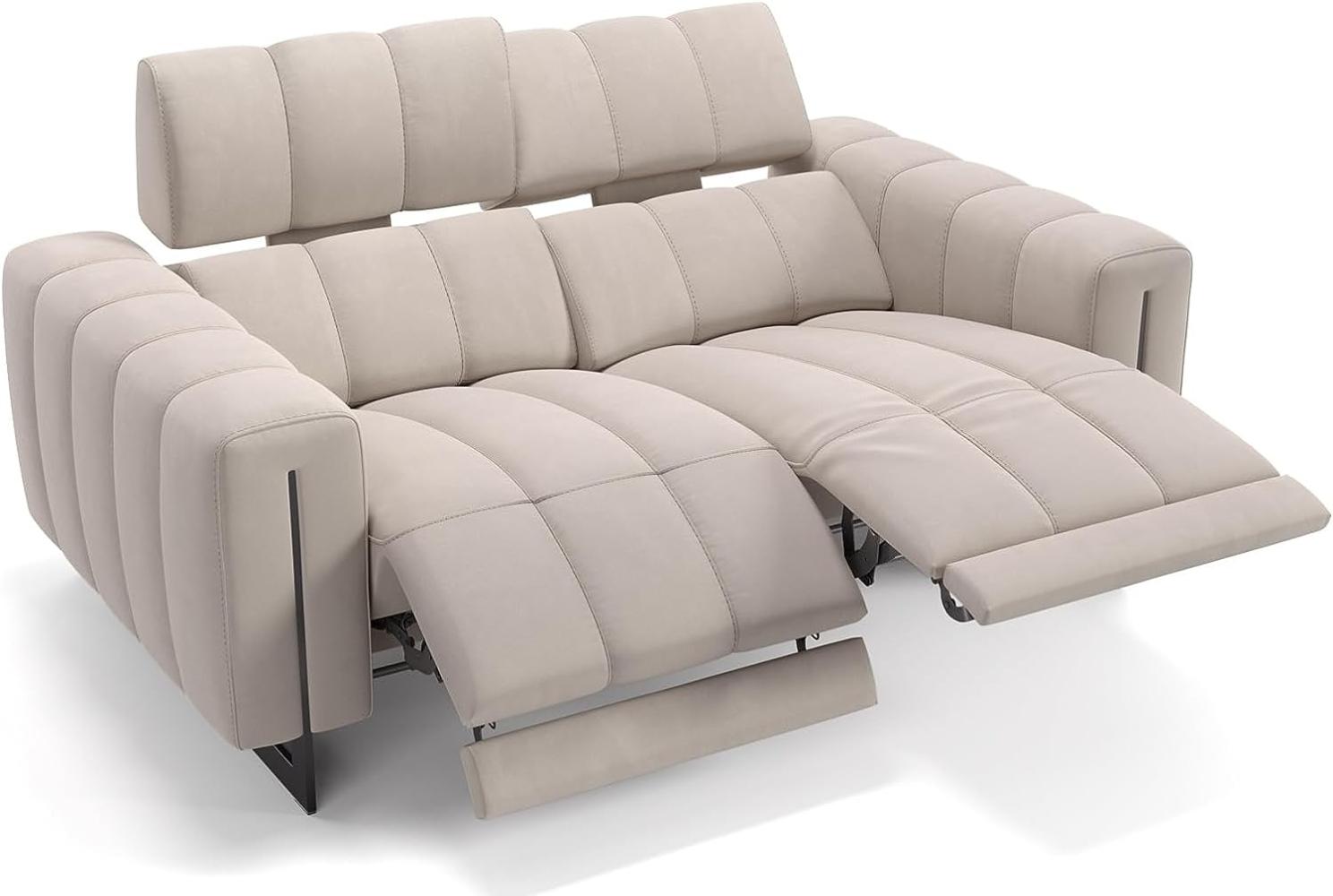 Sofanella Zweisitzer Veneto Stoffsofa Stoffbezug Relaxsofa in Creme Bild 1