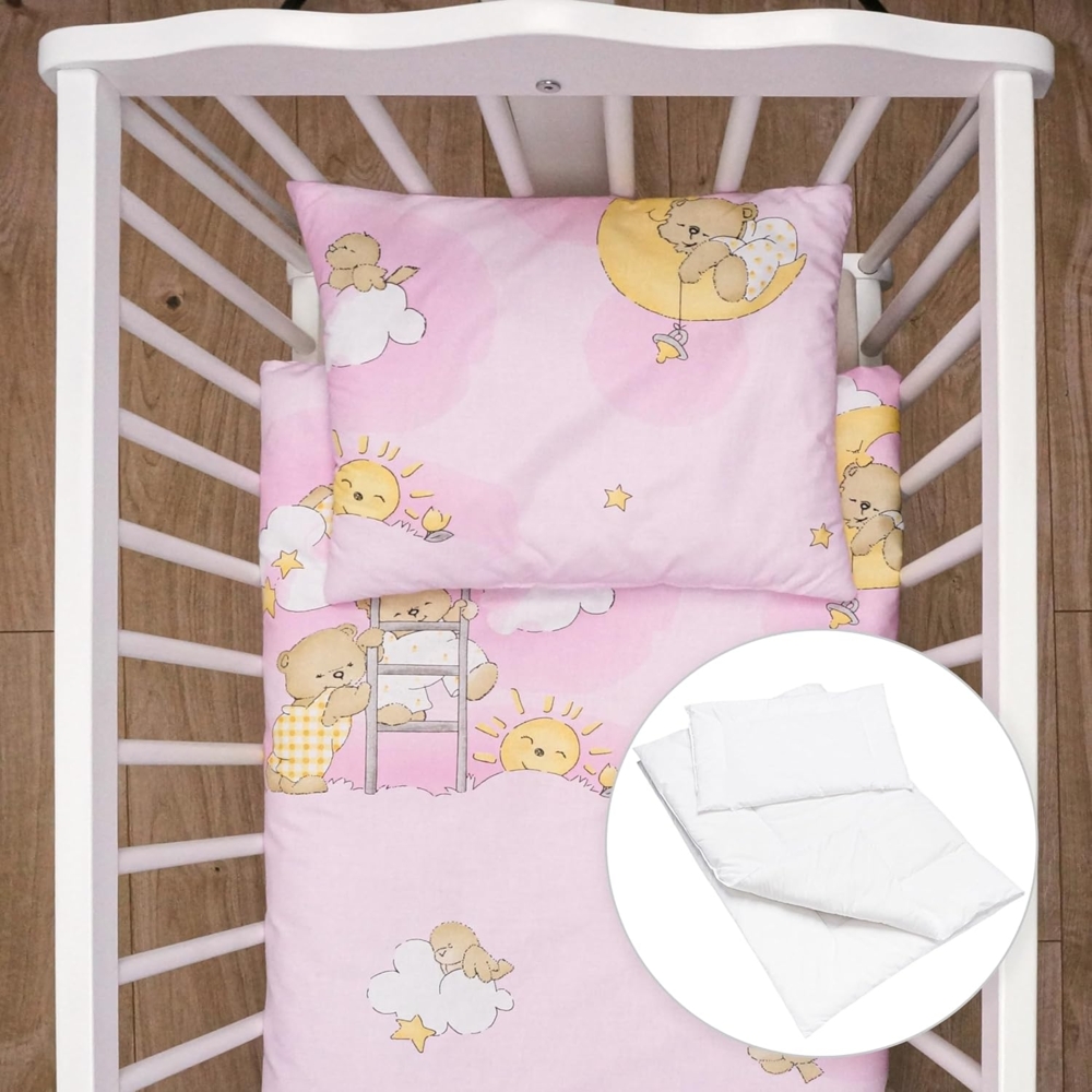 Baby Comfort 4-teiliges Bettwäsche für Kinder 80x70 cm Bettdecke, Kissen, Bettbezug und Kissenbezug (Muster 5) Bild 1