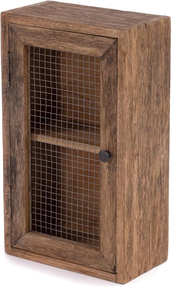 DESIGN DELIGHTS Wandregal WANDSCHRANK FILO, Teak, Mahagoni, rustikaler Aufbewahrungsschrank Bild 1