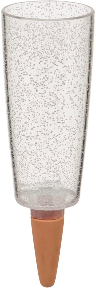 Scheurich Wasserspender Copa XL | 1x Transparent | 500 ml Füllmenge | Bewässerungskugel klein mit Ton Fuß | Wasserspender Pflanzen und Blumen Terrakotta Stiel Bild 1