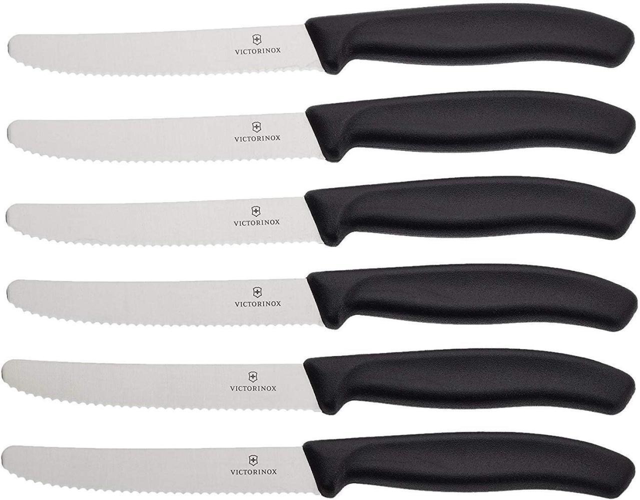 VICTORINOX Swiss Classic Tomaten- und Tafelmesser-Set 6teilig schwarz 109759 Bild 1