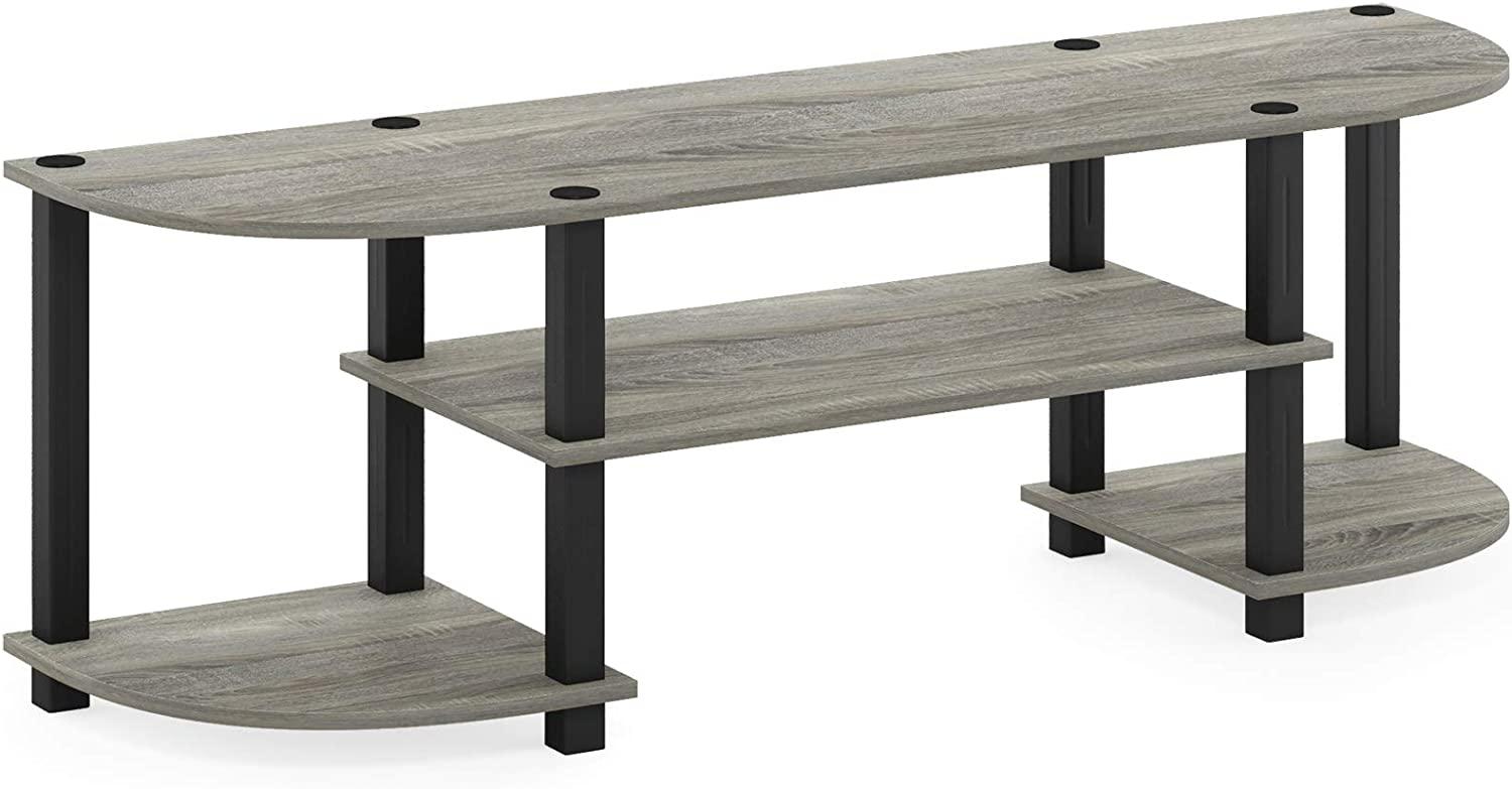 Furinno TV-Regal mit 4 Ablageflächen, holz, French Oak Grey, 34. 04 x 120. 02 x 40. 39 cm Bild 1