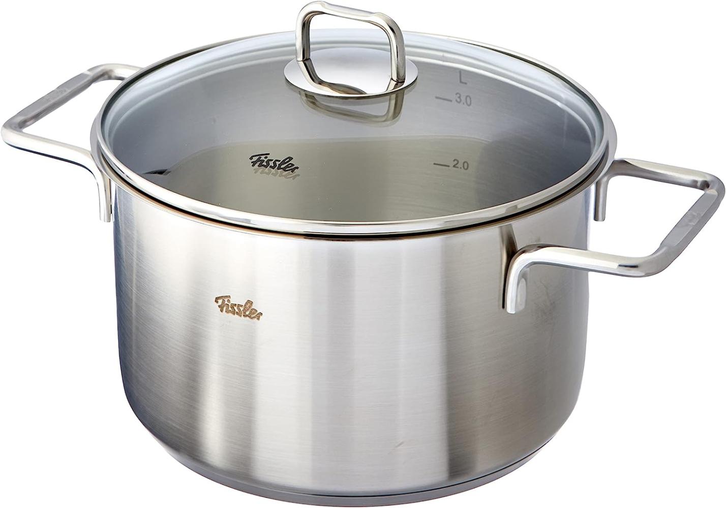 Fissler Hamburg® Kochtopf Induktion mit Glasdeckel Edelstahl 20 cm Ø 3,7 L Bild 1