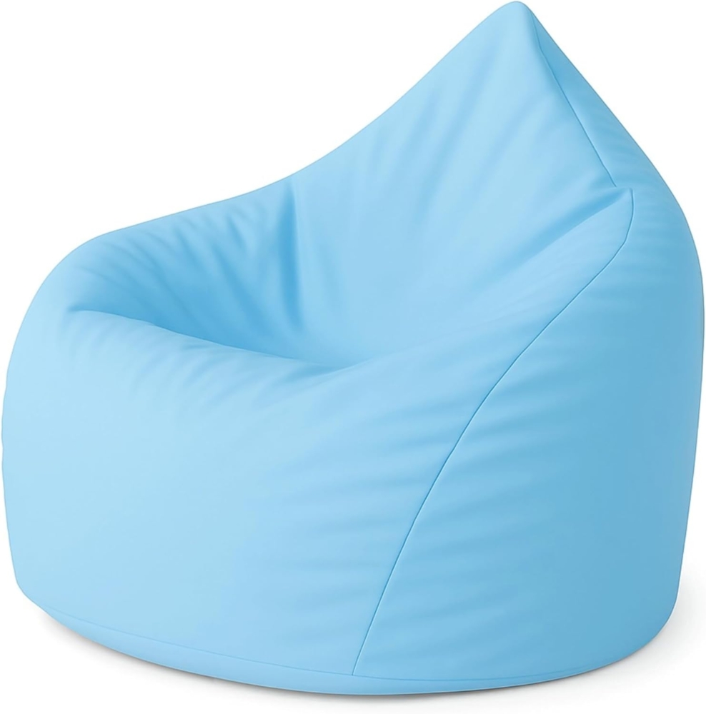 PATCH HOME Patchhome Sitzsack Tropfenform - Hellblau für In & Outdoor XXL 420 Liter - mit Styropor Füllung in 25 versch. Farben und 3 Größen Bild 1