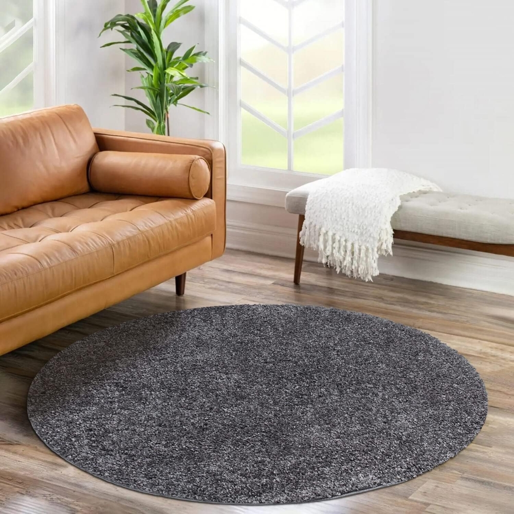Carpet City Hochflor-Teppich City Shaggy, rund, Höhe: 30 mm, Teppich Langflor, Uni, Shaggy, flauschig-weich Bild 1