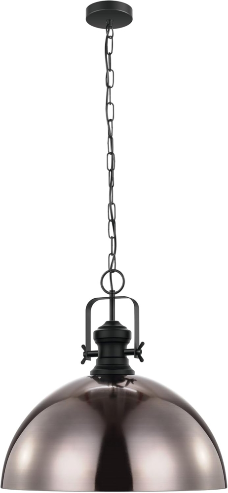 Eglo 43215 Pendelleuchte COMBWICH schwarz, creme E27 Ø53cm H:110cm dimmbar Bild 1