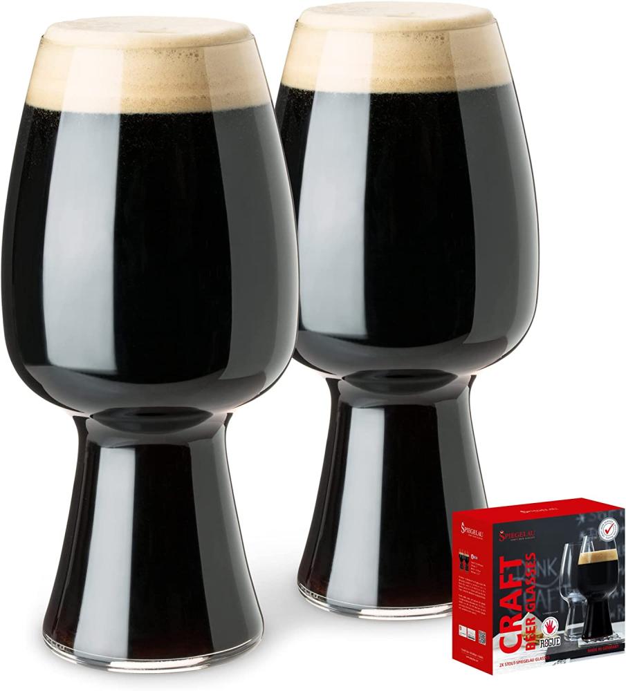 Spiegelau Craft Beer Glasses Stout Glas, 2er Set, Bierglas, Craftbierglas, Trinkglas, Kristallglas, 600 ml, 4992661 Bild 1