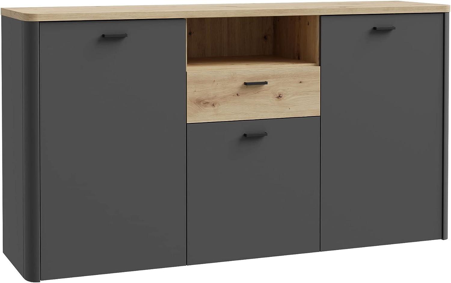 Kommode LEOKADIA Sideboard Artisan Eiche / Grau ca. 158 x 87 x 42 cm Bild 1