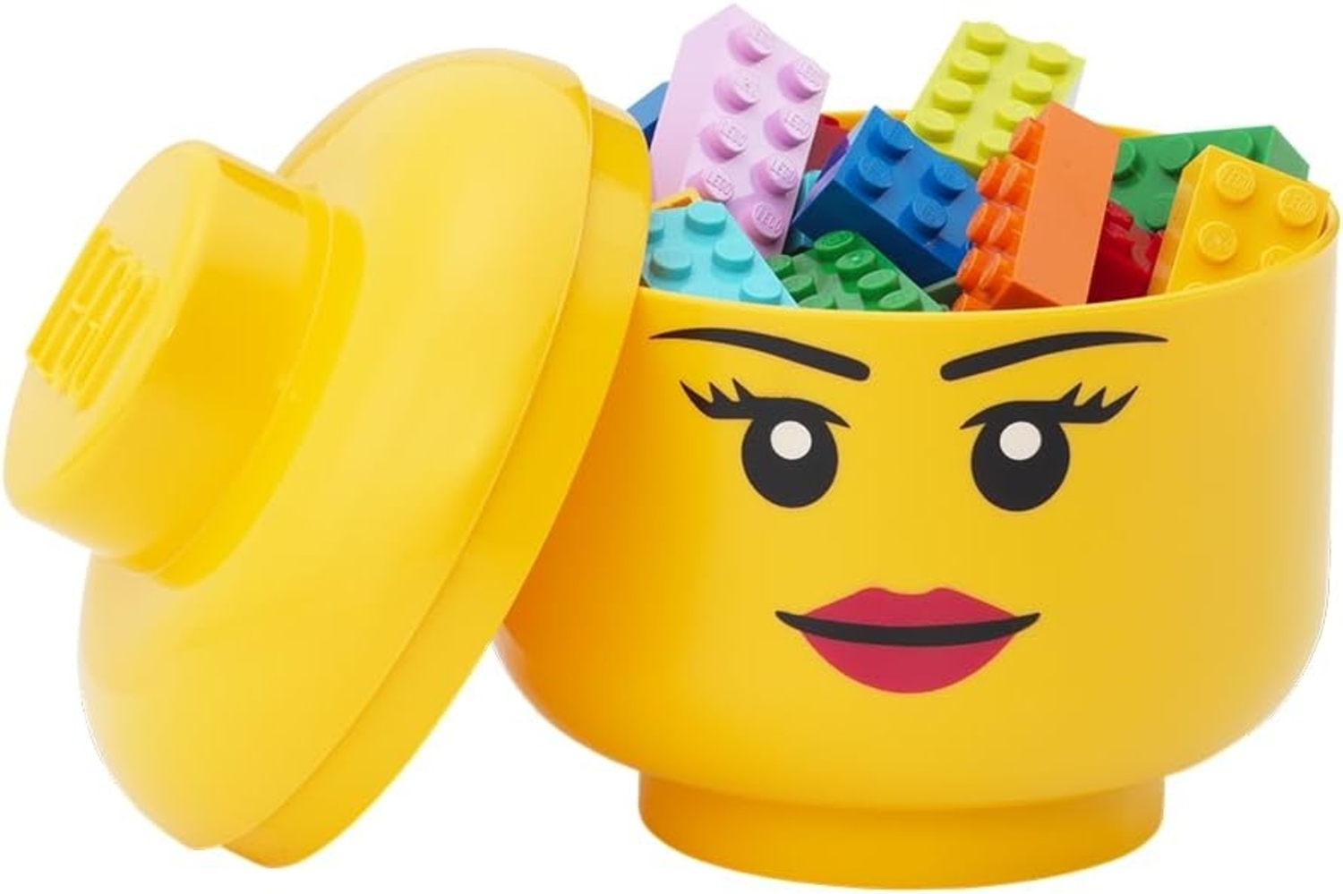 Room Copenhagen 'LEGO Storage Head Girl' Aufbewahrungsbox gelb mini Bild 1
