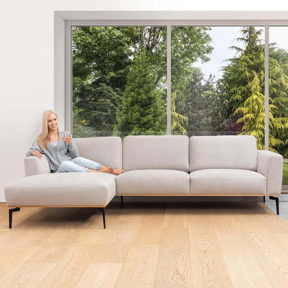 Comooda Soda Corner, Holz, Beige, Ecksofa Links Bild 1