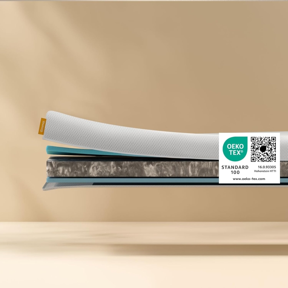 Emma Classic Kindermatratze 60x120 cm – Oeko-TEX® Zertifiziert Babymatratze – Atmungsaktiv & sicher – Waschbarer Bezug – Fester Komfort – Für Babybett & Kinderbett – Von Testsieger-Marke Bild 1