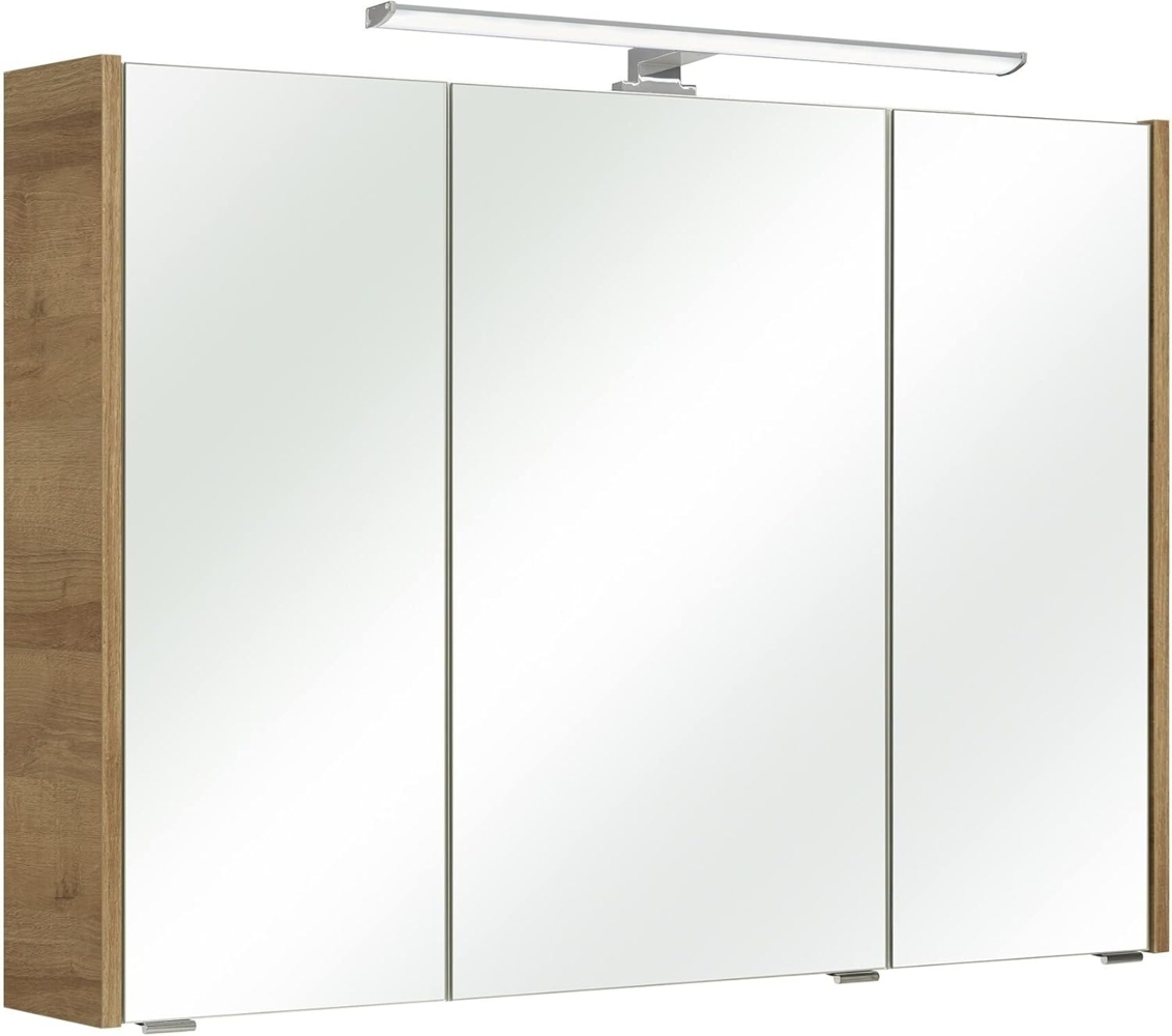 Badezimmerspiegelschrank >Quickset 362< (BxHxT: 100 x 70 x 18 cm) in Weiß Glanz Bild 1