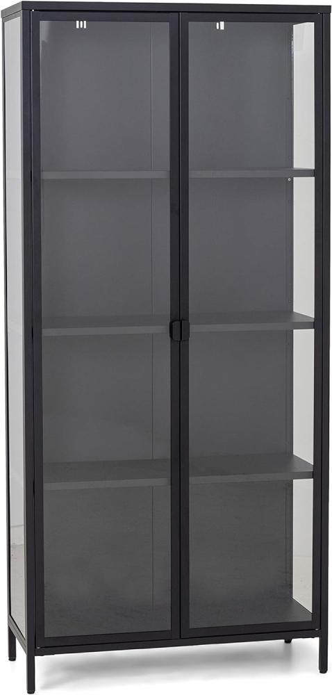 Homexperts 'CLASSIC' Doppelvitrine, Metall - Stahl schwarz, B 80 x H 180 x T 40 cm Bild 1