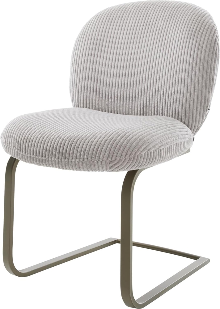 Freischwinger Nube-Flex Cord Silbergrau Freischwinger flach Effektfinish Titan Taschenfederkern Bild 1