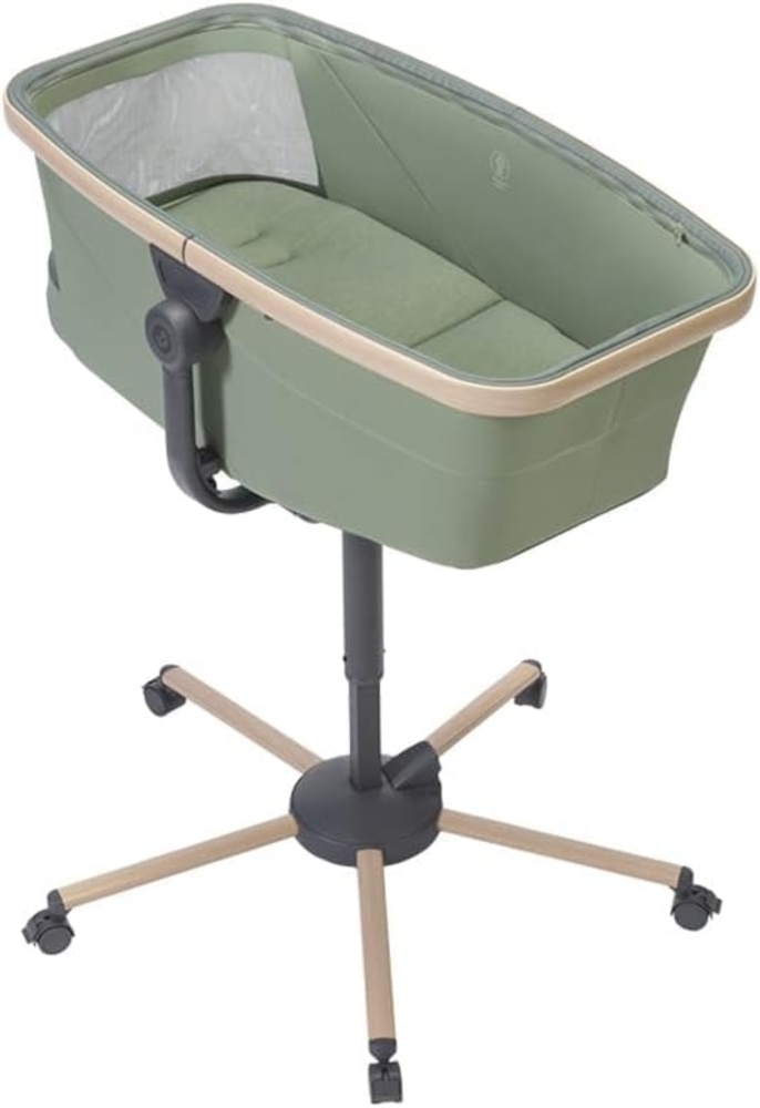 Maxi-Cosi Alba All in 1 Stubenwagen, Einfacher Wechsel zwischen Stubenwagen, Liegewagen und Hochstuhl, 100% recycelte Stoffe, 0 Monate - 3 Jahre alt (15kg), Grey Mist Bild 1