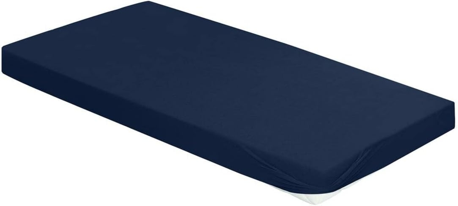 Irisette Kuschel-Jersey Spannbetttuch Vesuv 0012 jeans 100x200 cm 12-81 jeans Bild 1
