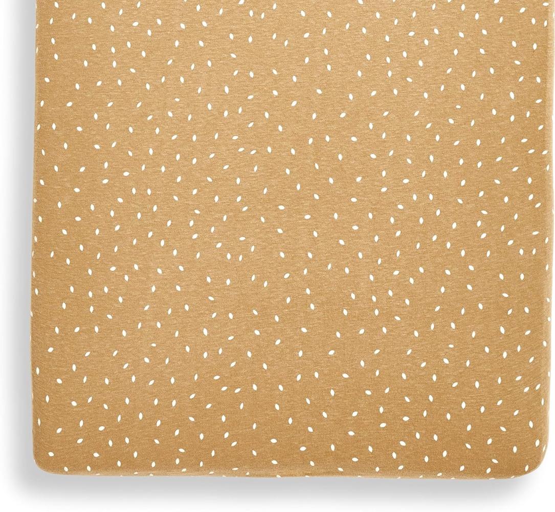 The Little Green Sheep Organic Crib Fitted Sheet - Honey Rice Bild 1