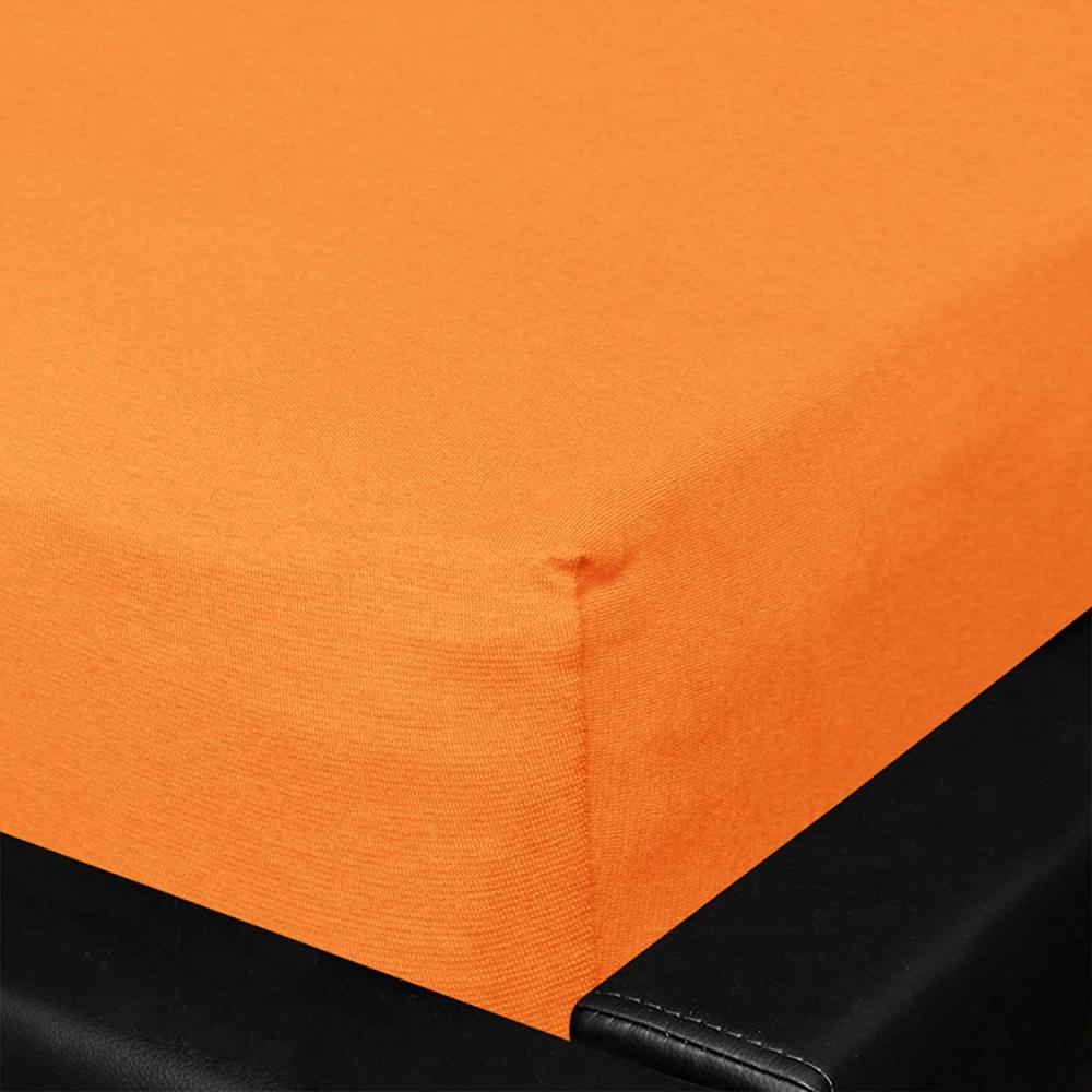 BettwarenShop Jersey Spannbettlaken Multi-Stretch|120x200 - 130x220 cm| orange Bild 1