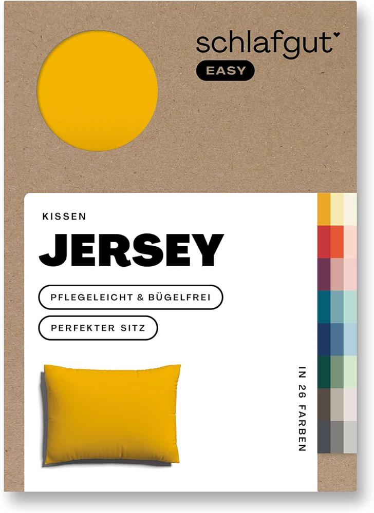 Schlafgut Kissenbezug EASY Jersey|Kissenbezug einzeln 40x60 cm| yellow-deep Bild 1