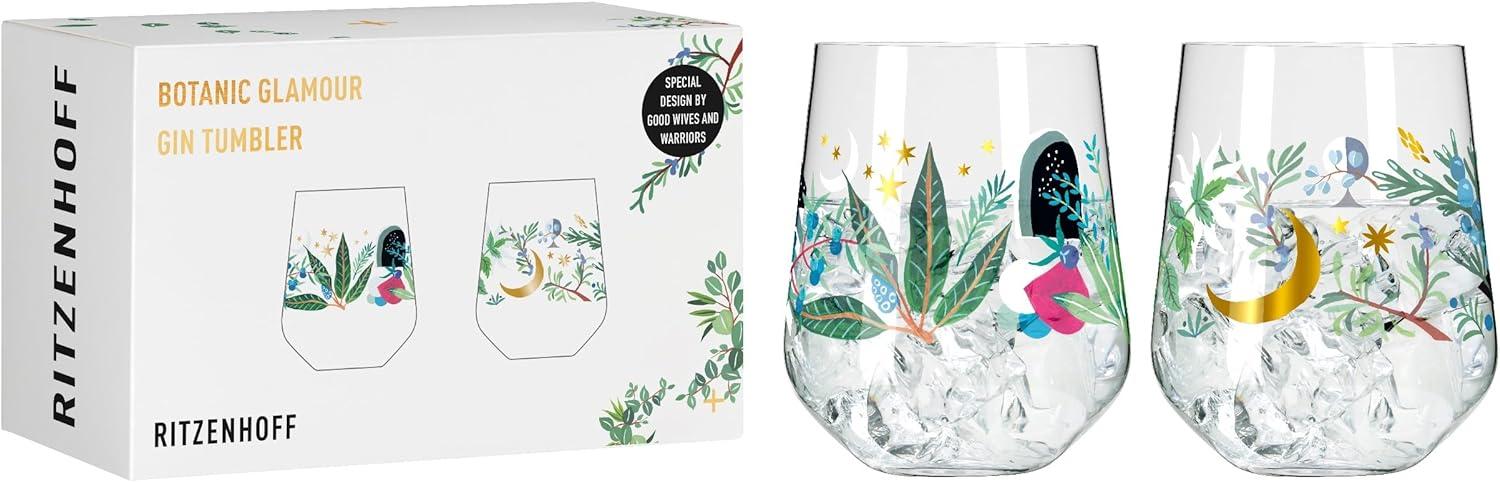 Ritzenhoff 3892001 BOTANIC GLAMOUR Gin Tumbler 2er #7 #8 Good Wives and Warriors 2023 / Ginglas-Set Bild 1