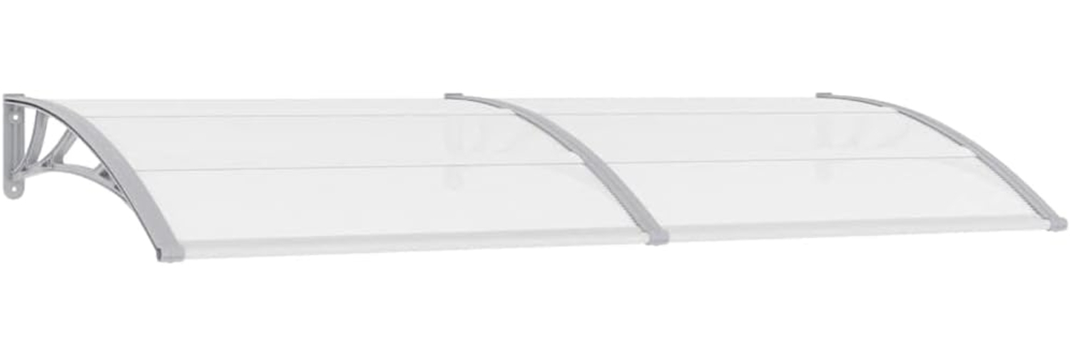 vidaXL Türvordach Grau und Transparent 240x75 cm PC 144821 Bild 1