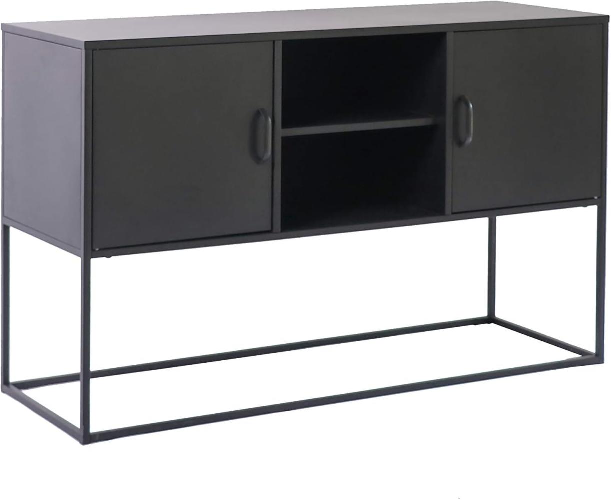 Homexperts 'RICH' Sideboard, 2 trg, Metall - Stahl schwarz, B 120 x H 75 x T 40 cm Bild 1