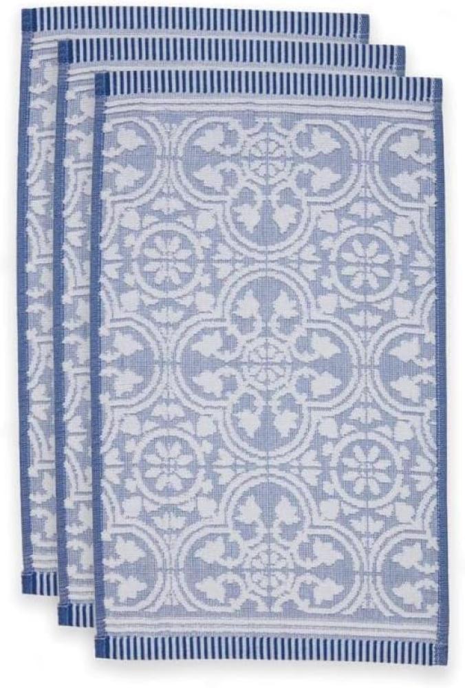 PiP Studio Handtuch Tile Pip Blue 30X50 Set A 3 Blau 100% Cotton, terry, 500 GSM 30 x, Baumwolle (1-St) Bild 1